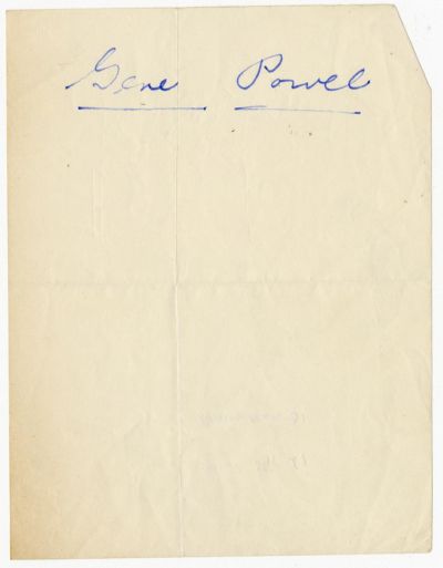 Dokument Nr. 53/1 - Handschriftlicher Zettel, Vorderseite 