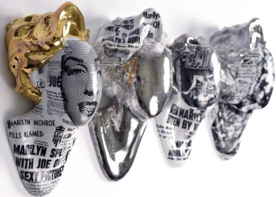 Małgorzata Warlikowska, 2013 - „Marilyn jako Trophies”, Siebdruck auf Porzellan