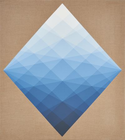 Rubikon – Aqua - 2023, Acryl auf Leinwand, 135 x 120 cm