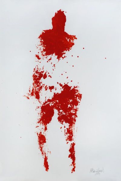 Bez tytułu - Gwasz, 170 x 140 cm