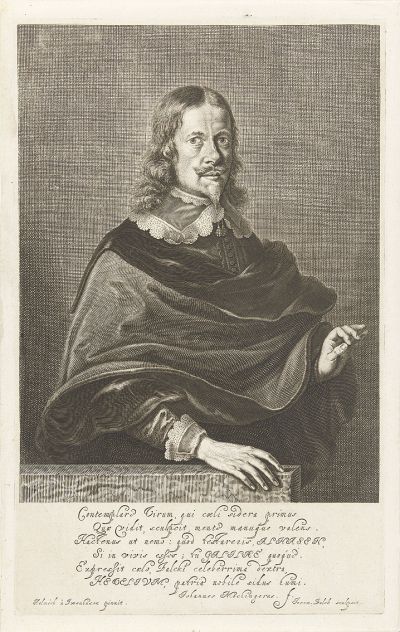 Abb. 35: Johannes Hevelius - Kupferstich nach einem Gemälde von Helmich van Tweenhuysen II., 27 x 16,8 cm, sign.: Jerem. Falck sculpsit.