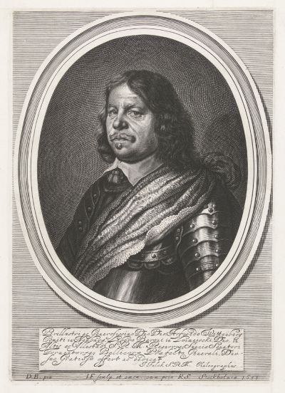 Abb. 49: Arvid Wittenberg, Graf von Debern und Neuburg - Kupferstich nach einem Gemälde von David Beck, 31,8 x 22,4 cm, sign. unter dem Text: J. Falck S.R.M. Chalcographus, unt.: I. F. sculp. et excu. cum priv. R.S. Stockholmiae.