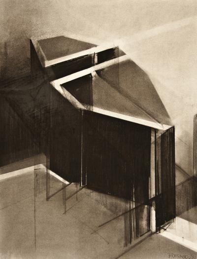 Abb. 62: Studie R/2, 2011 - Studie R/2, 2011. Zeichenkohle auf Papier, 70 x 50 cm, Privatbesitz