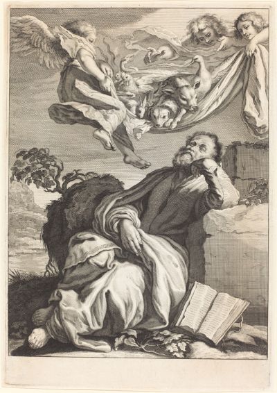 Abb. 76: Die Vision des Heiligen Petrus - 1655/57. Kupferstich nach einem verlorenen Gemälde von Domenico Fetti (früher Johann Liss zugeschrieben), 41,8 x 29,1 cm.