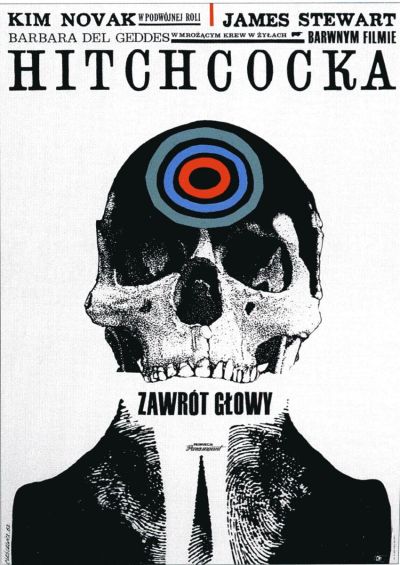Abb. 12: Roman Cieślewicz, Zawrót głowy (Vertigo) - Ankündigung eines Hitchcock-Films